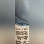 Lucky Brand Moon River Blue Puff Sleeve Boho Blouse Size L Photo 2