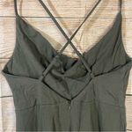 Who I Am cowl neck relaxed jumpsuit crisscross back olive green Size 10 Photo 11