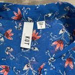 Kut From The Kloth sheer floral blouse button down long sleeve blue size… Photo 4
