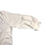 Tacera Womens Blouse Top Roll Tab Sleeves Zip Accent Ivory Light Beige Chiffon Photo 2