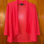 Slinky Brand  Bright Pink Mesh Cardigan Photo 0