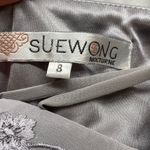 Sue Wong womens Size 8 Dress Nocturne Embellished Formal Gown Party Silver Gray Photo 8