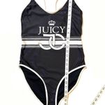 Juicy Couture Logo Placement Black/White One Piece Swimsuit Sz M Photo 6
