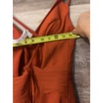 Azazie Paprika A line Pleated Chiffon Long Dress Farren Bridesmaid Formal Orange Size 6 Photo 12