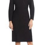 MM.LaFleur M.M. LaFleur The Pamela Dress - Tuxedo Women's 8 Black V-Neck Wool Pencil Career Photo 0