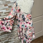 Tolani  Elaine Cream One Shoulder Pure Silk Dress Sz L Photo 7