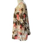 Maggie Barnes multicolor floral linen blend jacket 3/4 sleeves PLUS Size 1X Photo 2