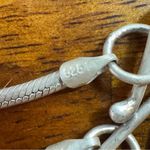 Sterling Silver Necklace with Beaded Pendant Boho Style 18” Tube Chain Stamped Photo 6