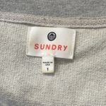 Sundry  Grey Floral Embroidered Oversized Crewneck Sweater Women’s 1 (Small) Photo 2