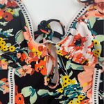 Lucky Brand Tankini Black Floral Keyhole Beach Swim NWT Strappy SZ Extra Small Photo 8