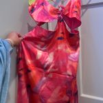 Beginning Boutique Ciara PINK Satin Maxi Dress Photo 1