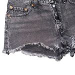 Levi's Levi’s 501 Black Denim Distressed Cutoff Jean Shorts Exposed Button Fly Size 28 Photo 4