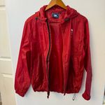 Polar Quality Sportswear Waterproof Nylon Hooded Rain Jacket Sz Small red. Photo 2