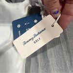 Tommy Bahama Tommy Bahamas Golf Sleeveless White Top with Tropical Collar; NEW; Large Women's Photo 2