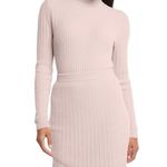 EXPRESS NEW super high-waisted cable knit faux wrap mini sweater skirt - large Photo 0