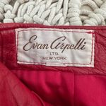 Vintage Evan Arpelli Skirt Small Red Leather Pencil High Rise 80s Party Cocktail Photo 3