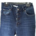 ANINE BING  Frida High Rise Button Fly Straight Dark Medium Wash Jeans Size 26 Photo 6