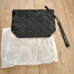 Aritaum  Black Triangle Prism Geometric Vinyl Wristlet Clutch Pouch Bag 9.5” Photo 0
