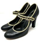 Marc by Marc Jacobs MARC JACOBS black leather Mary Jane heels, made in Italy, size 9.5 Photo 0