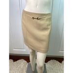 H&M | Camel Woven Mini Skirt with Gold Chain Photo 8