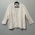 Croft & Barrow Cable Knit Open Cardigan Creamy White Size L Photo 0