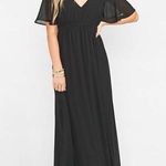 Show Me Your Mumu  NWT Emily Empire Maxi Dress in Black Chiffon Sz XS Photo 0
