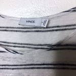 Vince  Linen Striped Crewneck Tee Size Small Photo 5