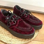T.U.K Burgundy Velvet Viva Mondo Creeper Womens 9 Red Photo 1