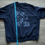 Aerie  Blue “Checked Out” Crewneck Sweater Size Small Photo 5