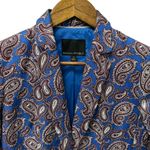 Banana Republic Paisley Print Cobalt Blue Blazer Size 4 Photo 2