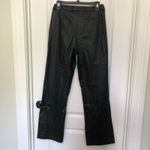 Calvin Klein Womens Pants 6P Black Leather Straight Fit Mid Rise Pocket NWT Photo 1