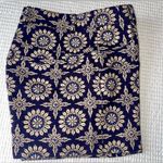 Elevenses Anthropologie  Blue and cream Floral High Waist Shorts Photo 9