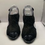 Anne Klein  I Flex Sizes 7.5 Black Fabric Memory Foam Sandal Shoes 3 3/4 in Photo 2