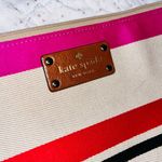Kate Spade  Canvas Striped Zipper Travel Bag Photo 1