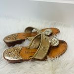 Jack Rogers Mid Wedge Gold sandal flip flop size 8 Photo 4