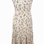 SheIn Sz L White Floral Maxi Tiered Dress with Shoulder Ties NWOT Photo 0