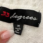 33 Degrees Cozy Coquette Snowflake Cardigan White Gold Glitter Button Medium Black Photo 11