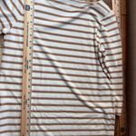 st. john's bay Cream & Taupe Boat Neck boat 3/4 Sleeves Top Photo 2