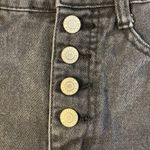 Brandy Melville Denim Button Fly Mini Skirt Womens Size XS Black Streetwear Photo 3