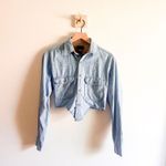 Faded Glory Vintage  Originals Bedazzled Chambray Button Down Size S Photo 3