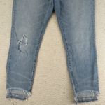 J.Crew  Slim Boyfriend Jean Women's Size 28 Light Wash Distressed Raw Hem Denim Photo 6
