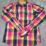 Hollister Womens Plaid Checked Shirt Long Sleeve Button Down Spring Time Sz Med Photo 0