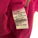 Luxxel Pink  Double Slit Open Back Puffy Sleeve Dress Size L Photo 11