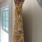 Very J  Midi Yellow and white stripped asymmetrical dress Photo 7