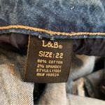 L&B  Blue Distressed High Rise cropped Women’s Plus Jeans Size 22 New Photo 7