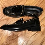 Maje  Leather studded loafers size 38 7.5 USA Photo 8