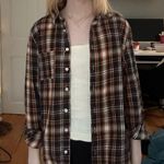 Garnet Hill Plaid Flannel Button Up Shirt Photo 2