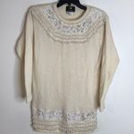 Fully fashion wool and rabbit blend pearl embellished pullover ladies sweater Size M Photo 0