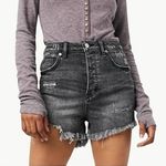 Free People We The Free Women's Crvy Distressed High Rise Cut Off Jean Shorts Photo 0