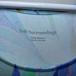 Soft Surroundings  Dress Stella Painterly Blue Floral Watercolor Artsy Ma… Photo 5